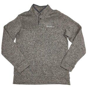 Eddie Bauer Radiator Fleece Snap Mock Pullover Sweater Mens Medium
